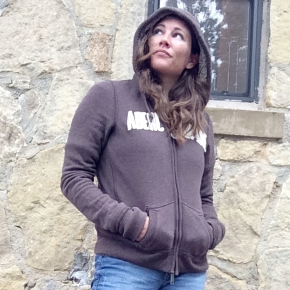 Abercrombie & Fitch Sherpa Sweatshirt Brown Cozy